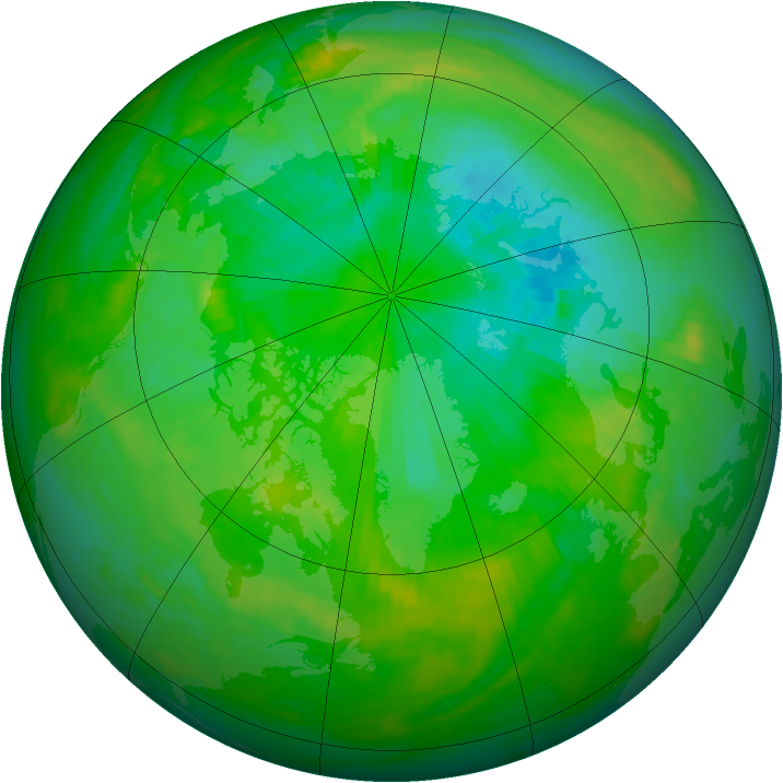 Arctic ozone map for 02 August 1981